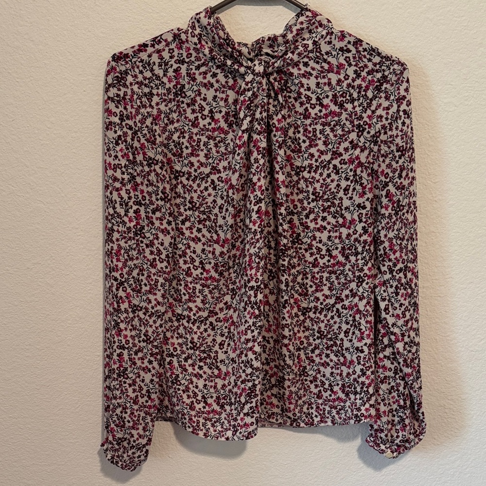 Ann Taylor Long Sleeve Floral Blouse